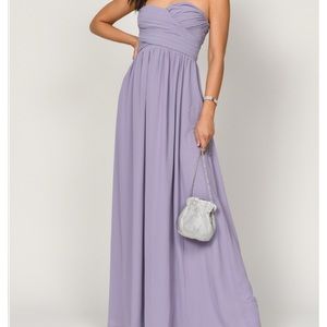 Tobi Dusty purple strapless maxi dress